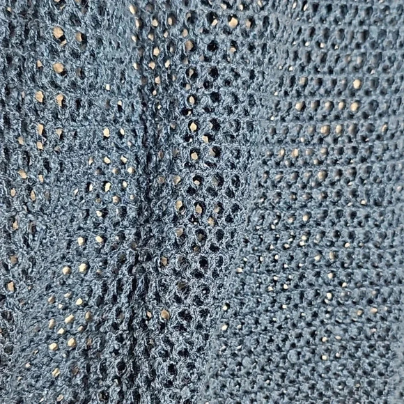 J. Jill Open Knit Sweater Teal Blue Linen Cotton Blend Women's Small - Picture 16 of 16